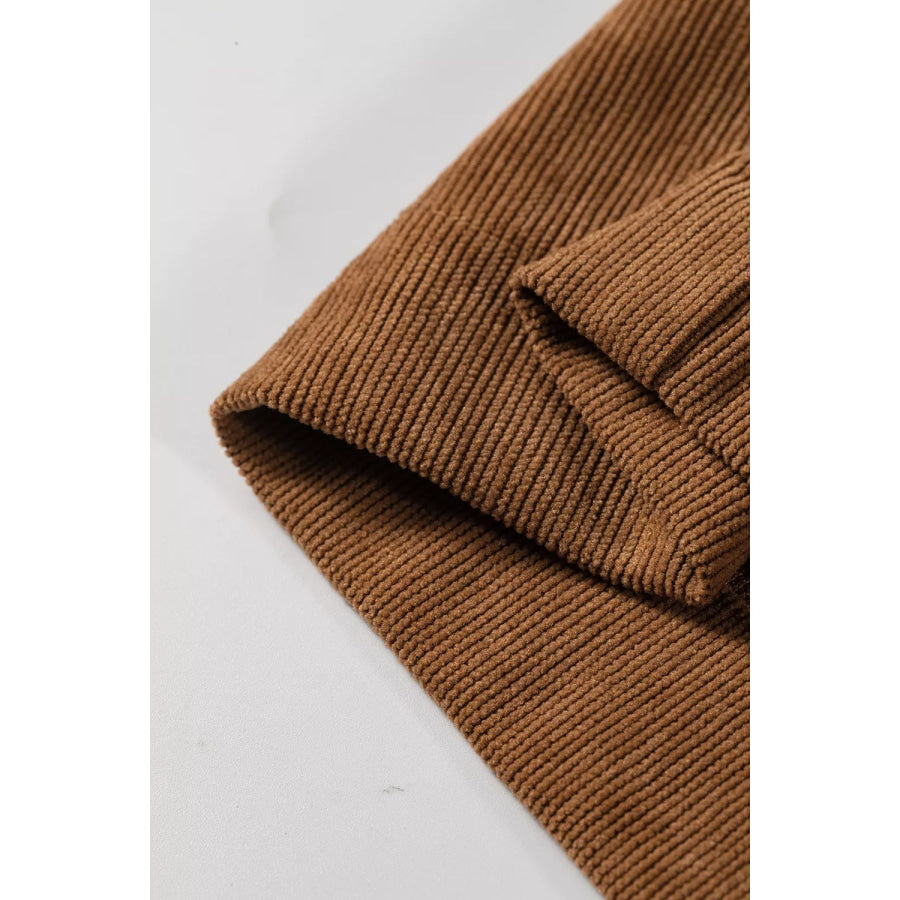 Elastic Waist Wooden Button Placket Ankle Length Wide Leg Pants Apparel and Accessories