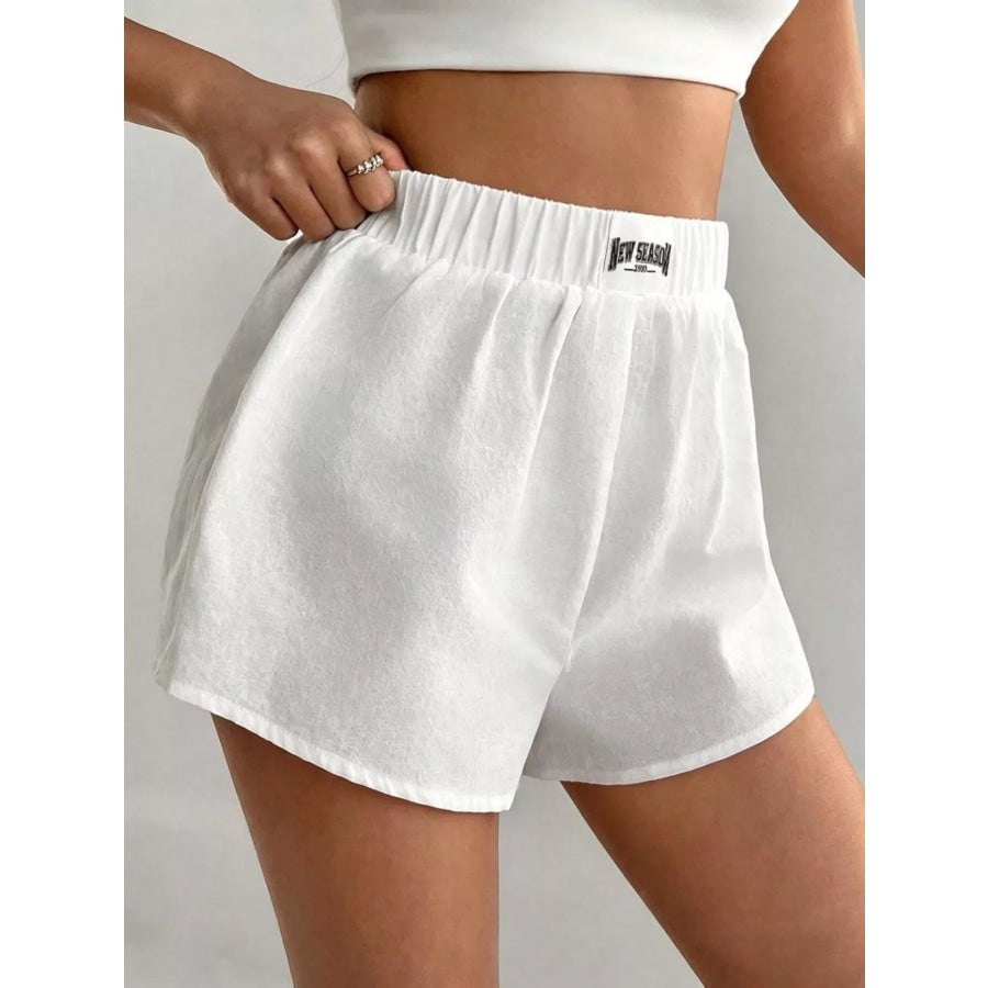 Elastic Waistband Casual Shorts Apparel and Accessories
