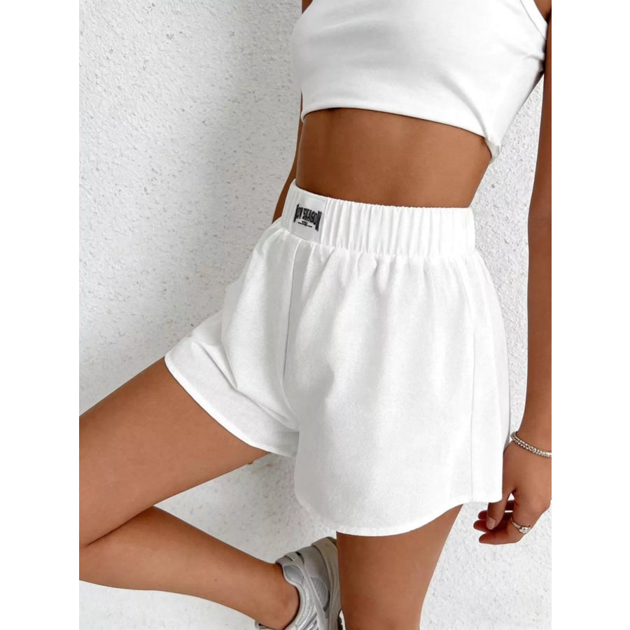 Elastic Waistband Casual Shorts Apparel and Accessories