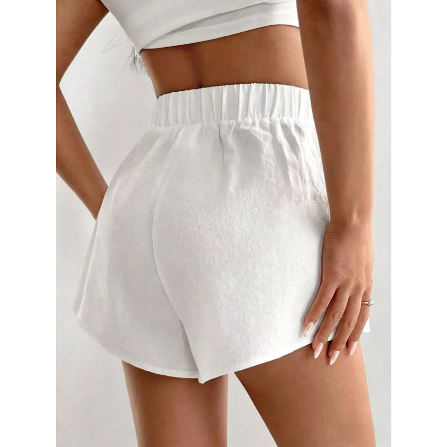 Elastic Waistband Casual Shorts Apparel and Accessories