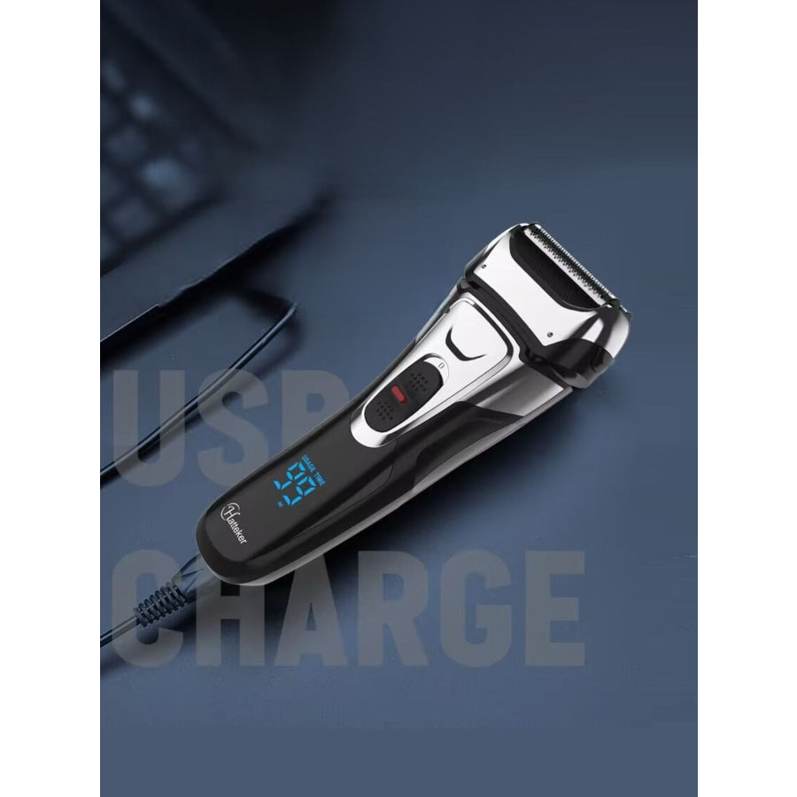 Electric Foil Shaver with LED Display Black / ONESIZE Apparel and Accessories