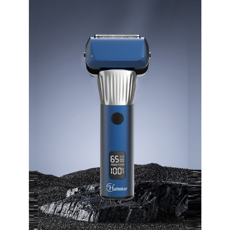 Electric Foil Shaver with LED Display Blue / One Size Apparel and Accessories