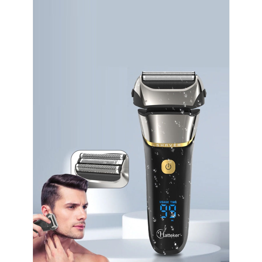 Electric Foil Shaver with LED Display Silver / One Size Apparel and Accessories