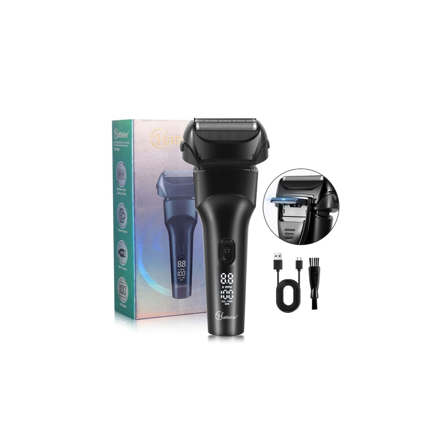Electric LED Display Shaver Black / ONESIZE Apparel and Accessories