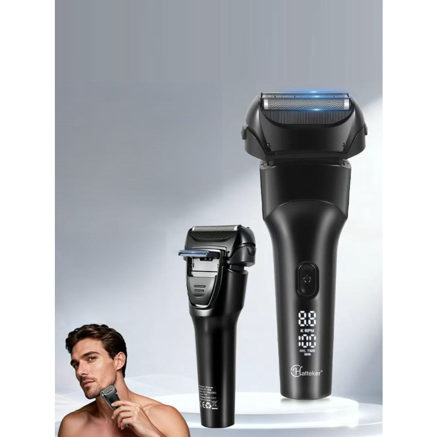 Electric LED Display Shaver Black / ONESIZE Apparel and Accessories