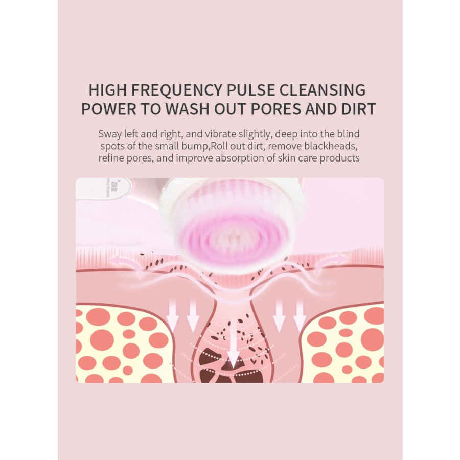 Electric Rotating Facial Cleansing Brush Dusty Pink / ONESIZE Apparel and Accessories