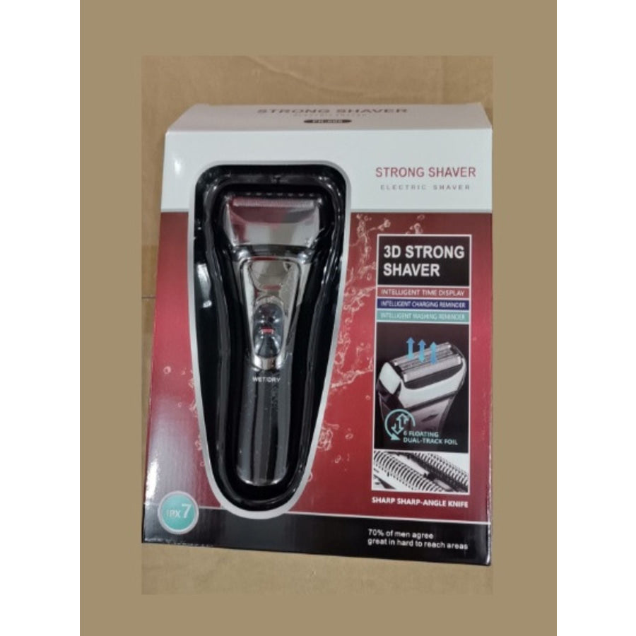 Electric Shaver with Digital Display Silver / One Size Apparel and Accessories