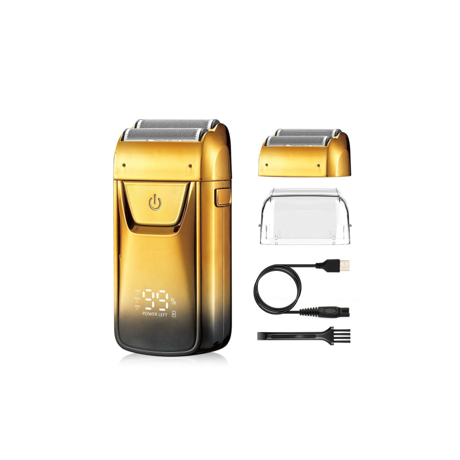 Electric Shaver with LED Display Gold / One Size Apparel and Accessories