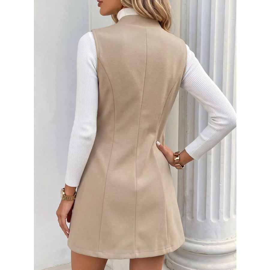 Elegant Button-Down Vest Coat Apparel and Accessories