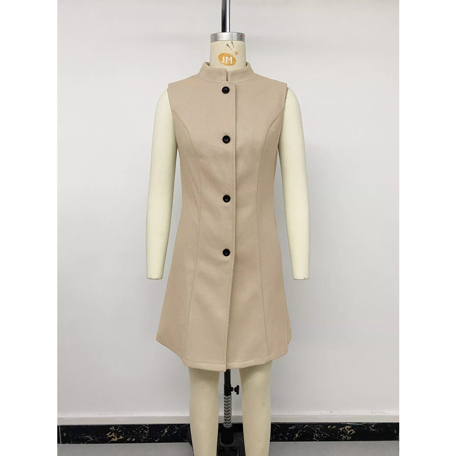 Elegant Button-Down Vest Coat Apparel and Accessories