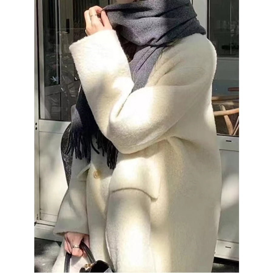 Elegant Double-Breasted Wool-Blend Outerwear Apparel and Accessories