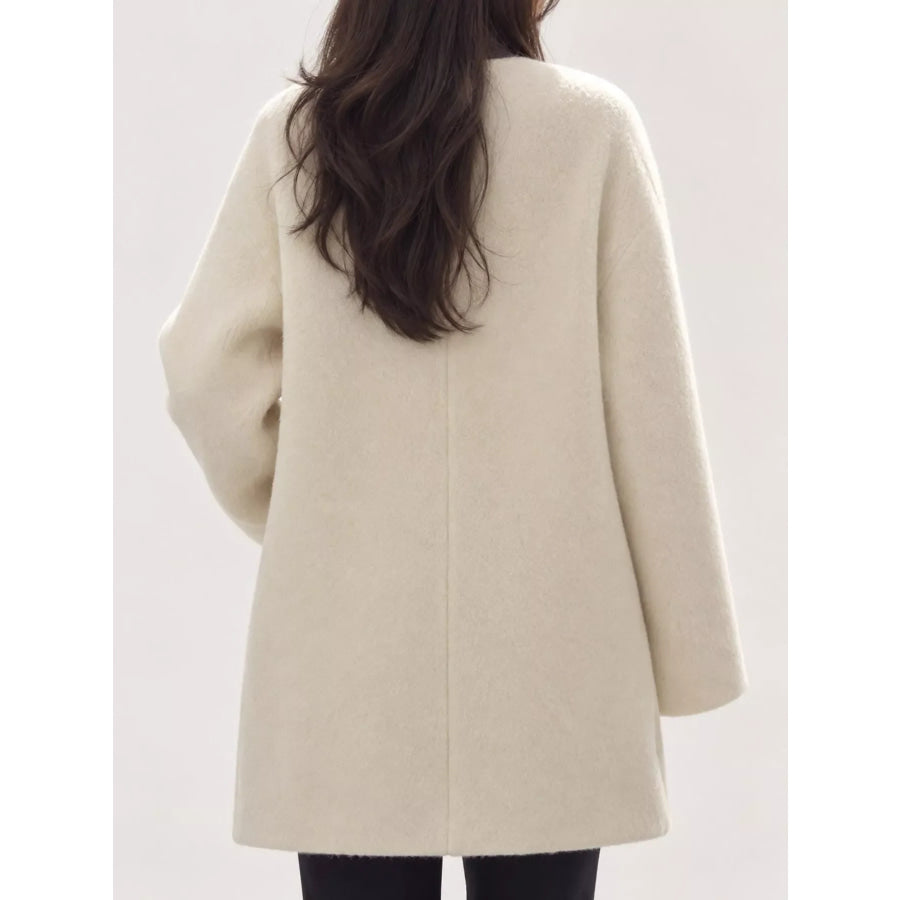 Elegant Double-Breasted Wool-Blend Outerwear Apparel and Accessories
