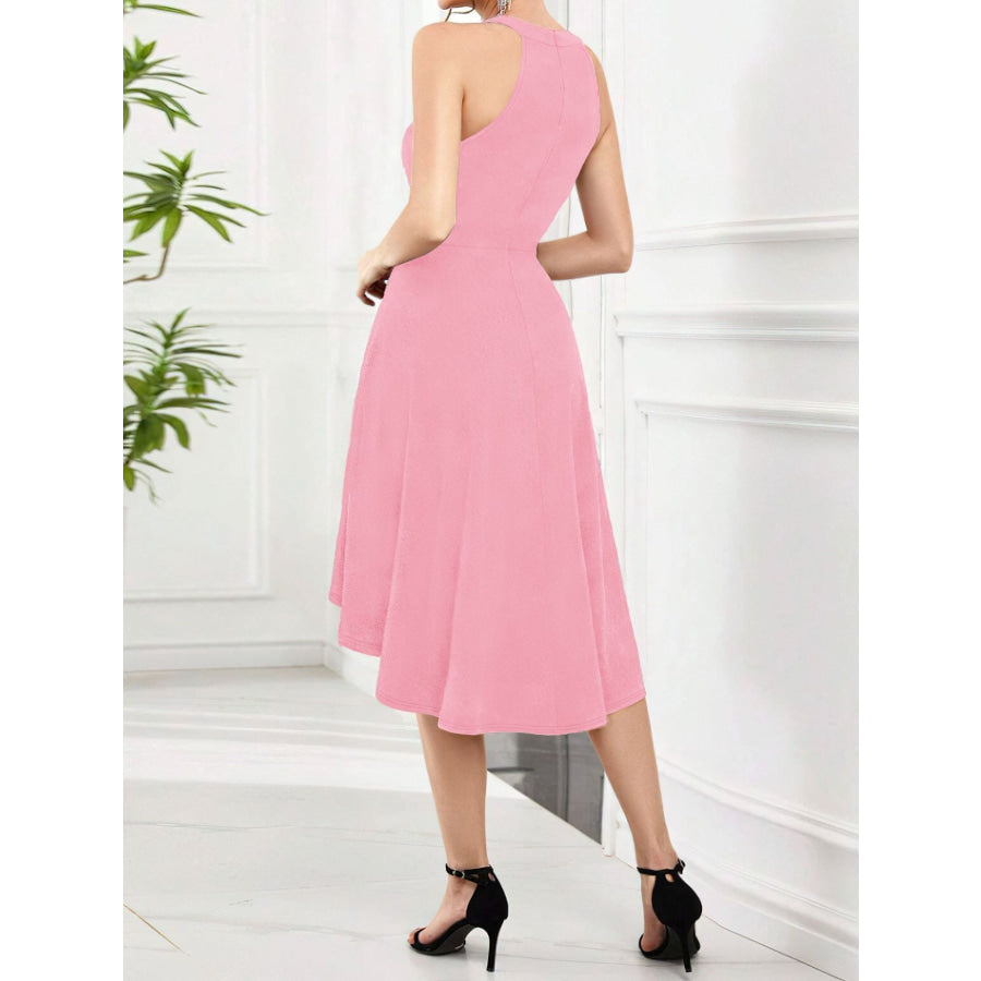Elegant High-Low Hem Sleeveless Dress Apparel and Accessories