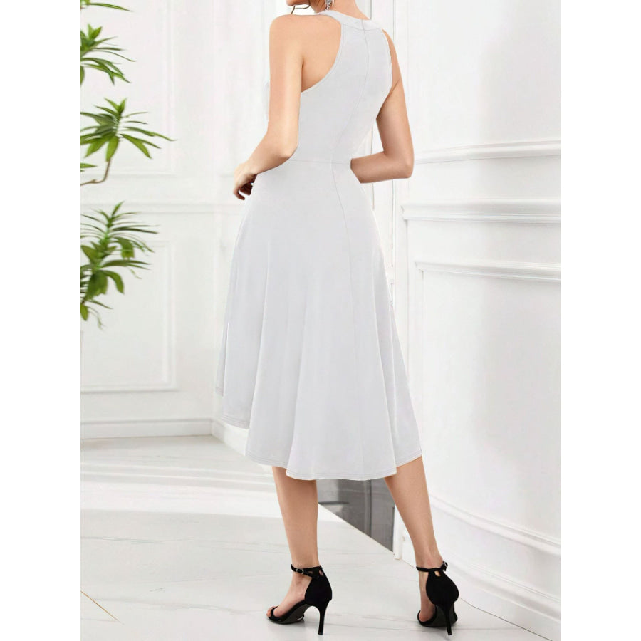 Elegant High-Low Hem Sleeveless Dress Apparel and Accessories