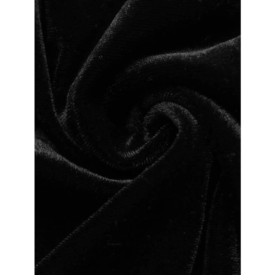 Elegant Lace and Velvet Midi Dress Apparel and Accessories