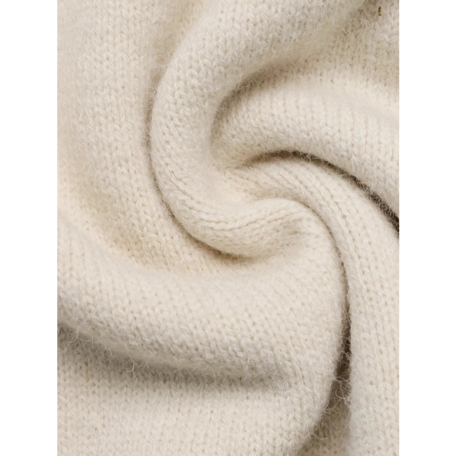 Elegant Lace Trim Round Neck Sweater Apparel and Accessories