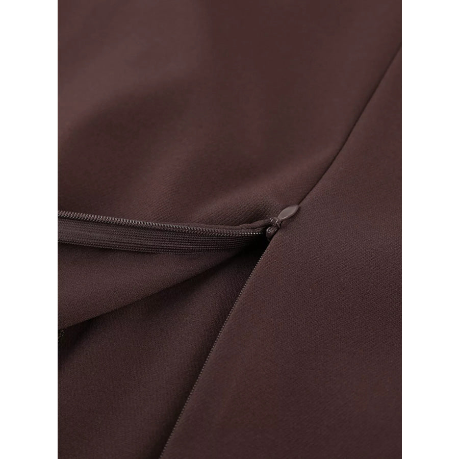 Elegant Lace-Trimmed Slit A-Line Skirt Apparel and Accessories