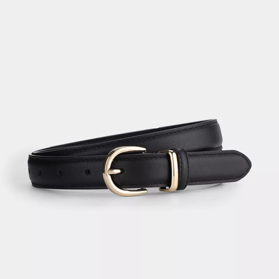 Elegant Leather Buckle Belt Apparel and Accessories
