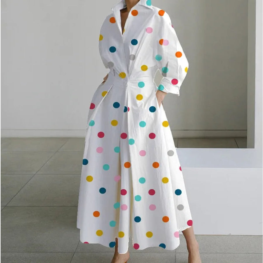 Elegant Maxi Dresses - Assorted Prints and Colours Dot - Color / S