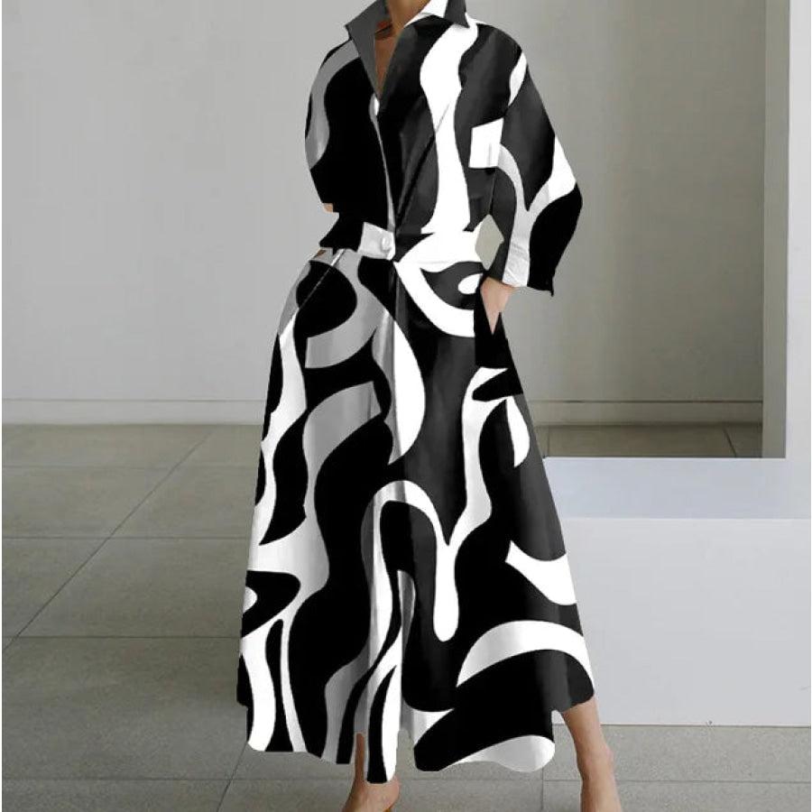 Elegant Maxi Dresses - Assorted Prints and Colours Print - Black / 2XL
