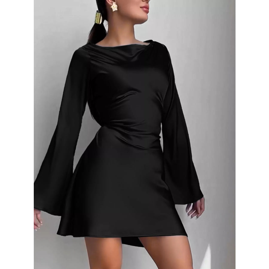 Elegant Mini Dress with Fare Sleeves Apparel and Accessories