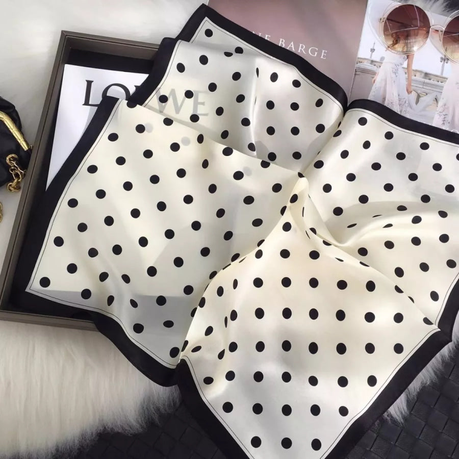 Elegant Polka Dot Silk Scarf Apparel and Accessories