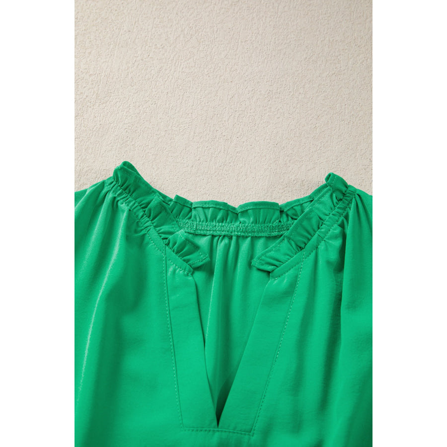 Elegant Ruffled Tiered Puff Sleeve Maxi Dress Apparel and Accessories