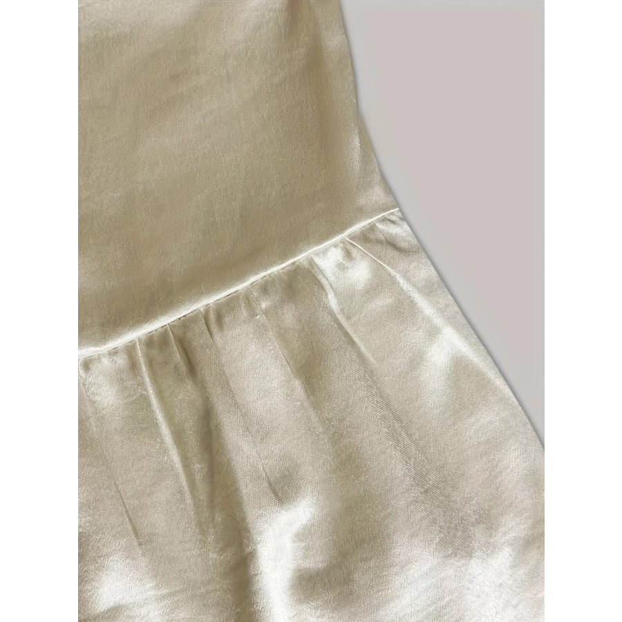 Elegant Satin Button-Down Shirt Dress Apparel and Accessories