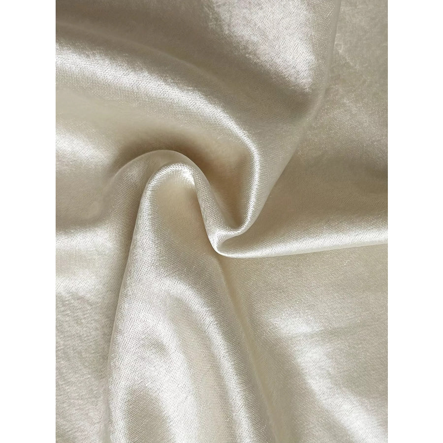 Elegant Satin Button-Down Shirt Dress Apparel and Accessories