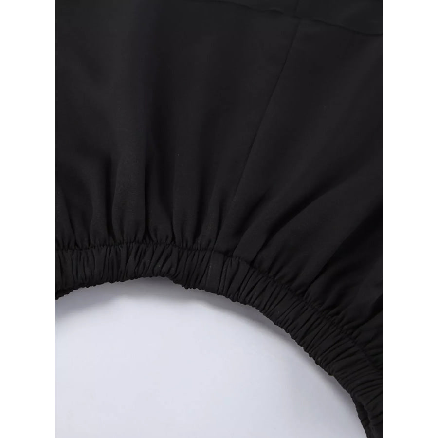 Elegant Stand Collar Blazer and Mini Skirt Set Apparel and Accessories