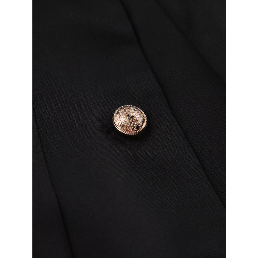 Elegant Stand Collar Blazer and Mini Skirt Set Apparel and Accessories