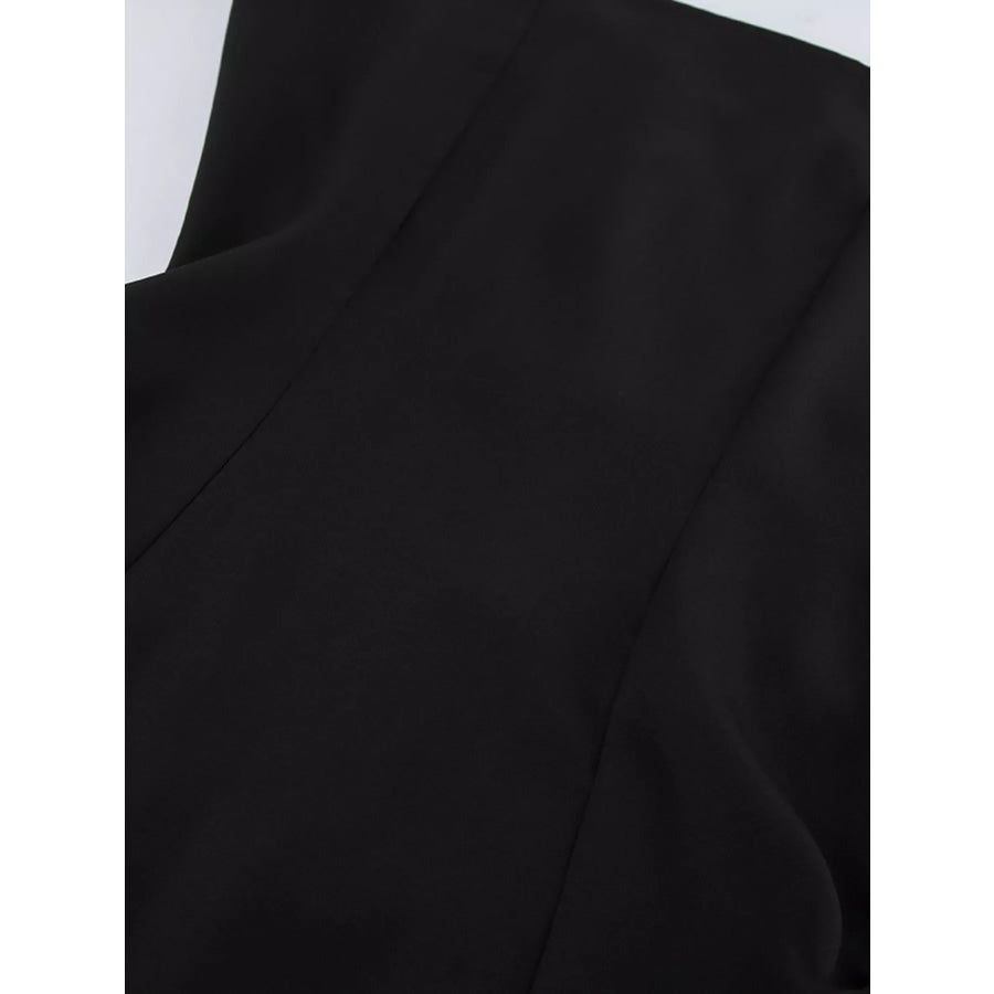 Elegant Stand Collar Blazer and Mini Skirt Set Apparel and Accessories