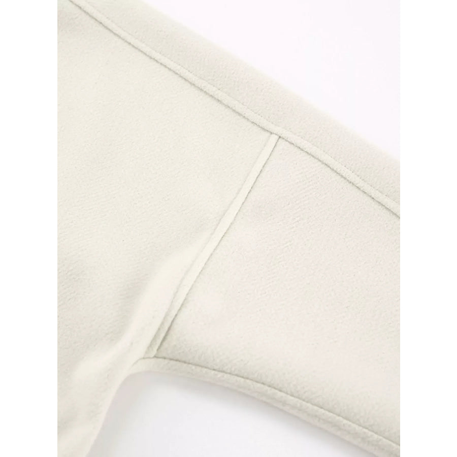 Elegant Stand Collar Open Front Outerwear Apparel and Accessories