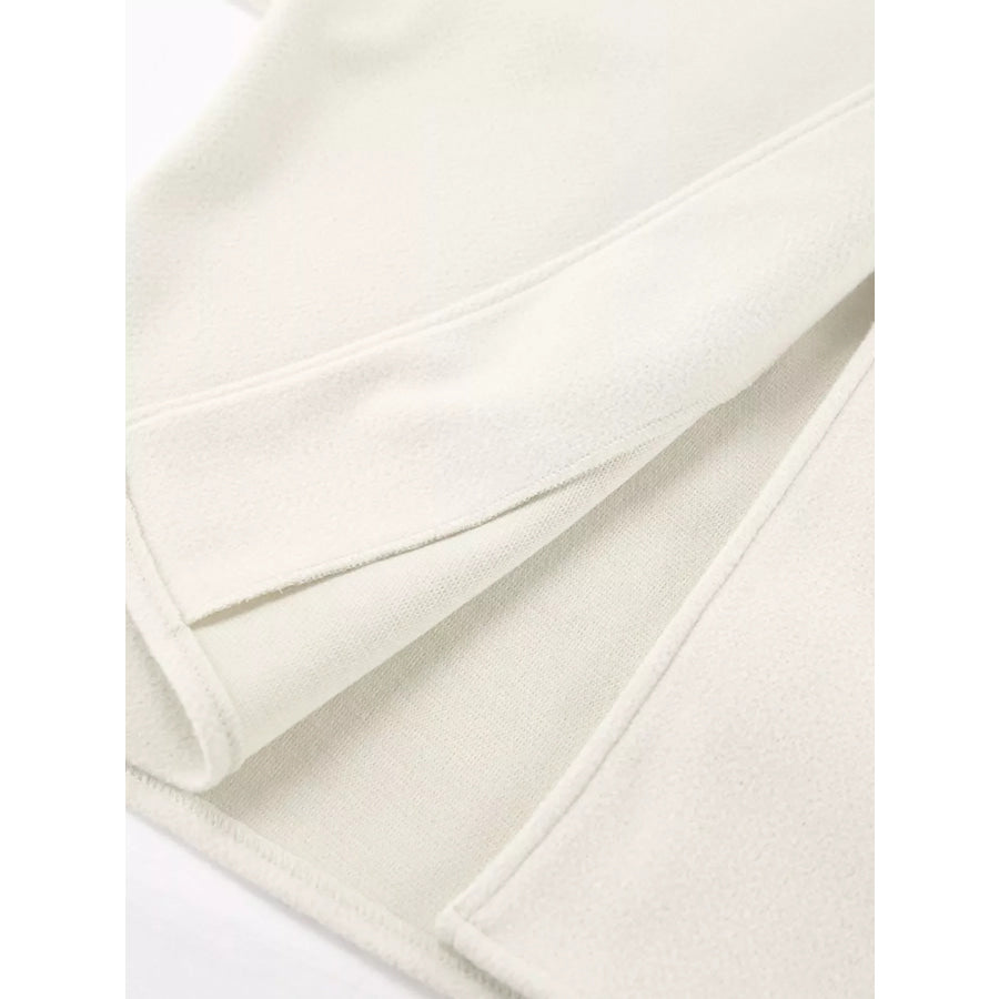 Elegant Stand Collar Open Front Outerwear Apparel and Accessories