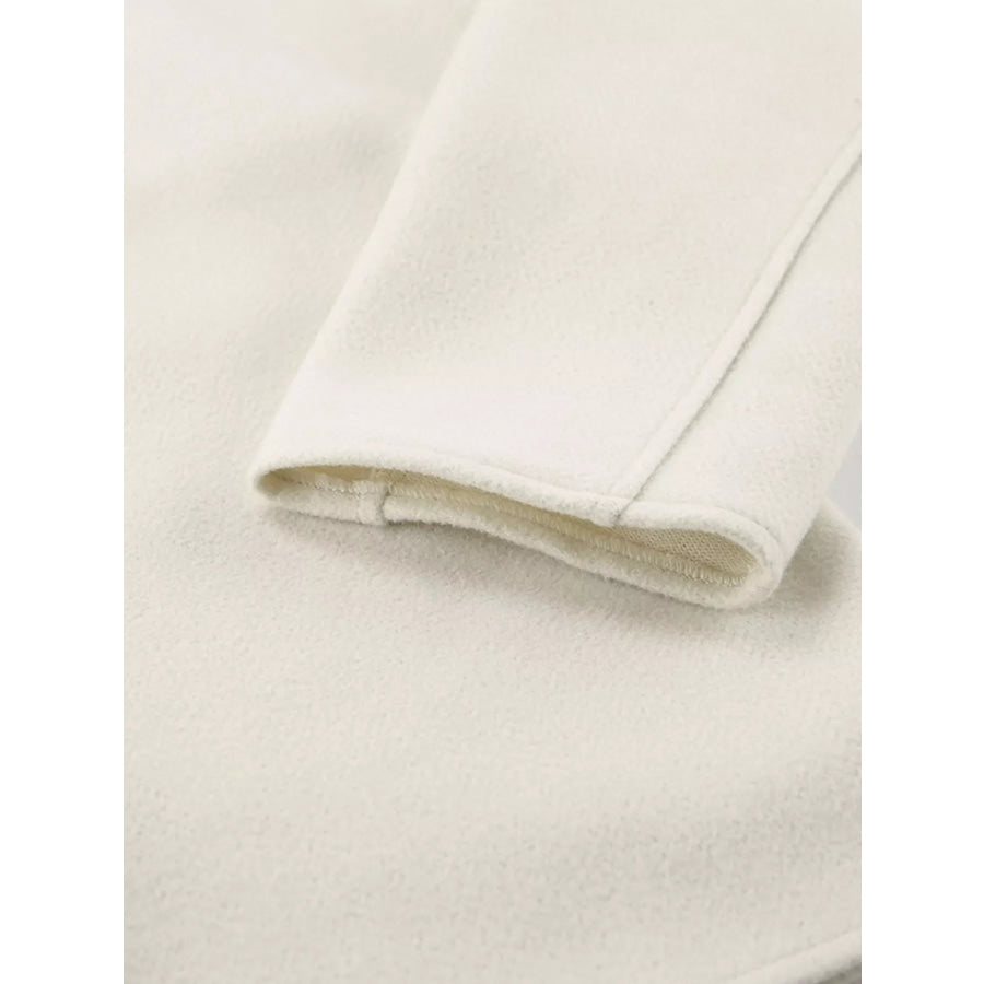 Elegant Stand Collar Open Front Outerwear Apparel and Accessories