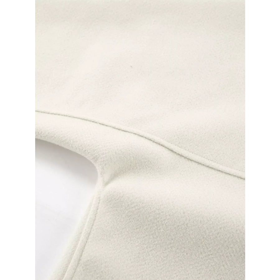 Elegant Stand Collar Open Front Outerwear Apparel and Accessories