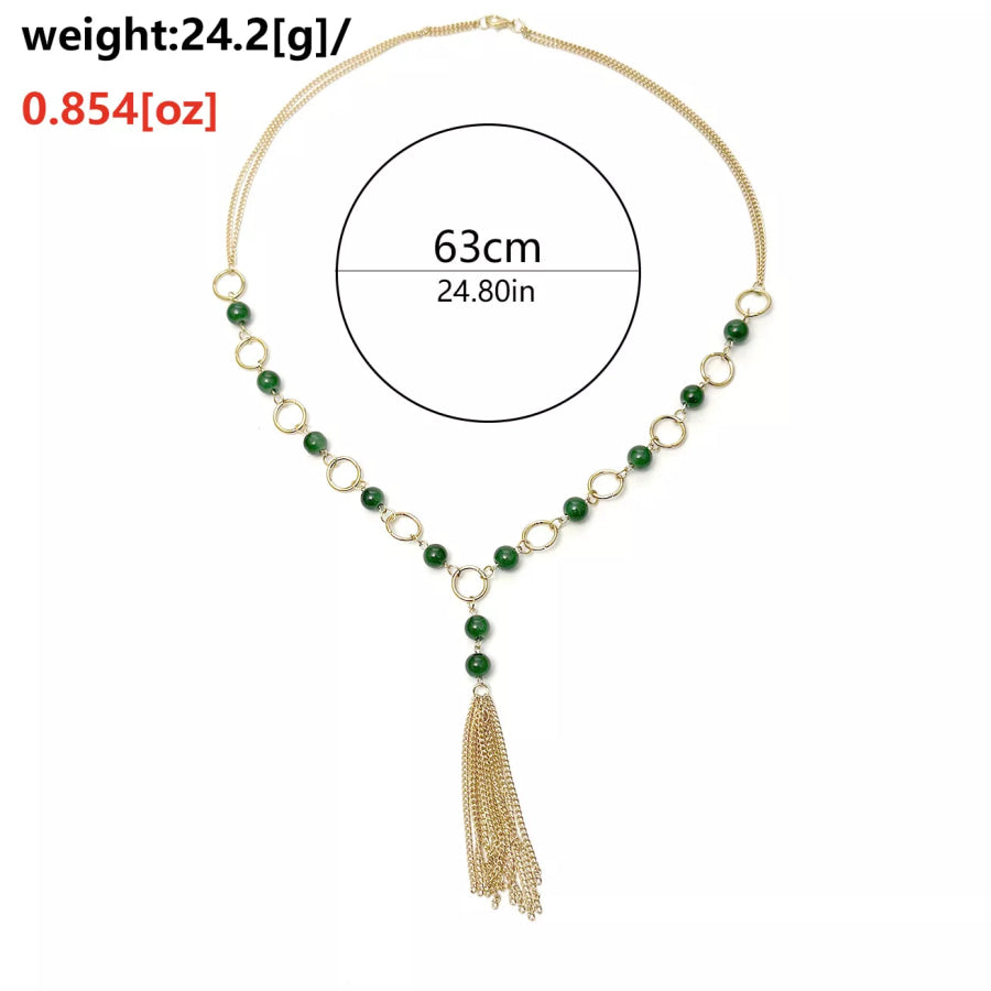 Elegant Tassel Pendant Necklace Apparel and Accessories