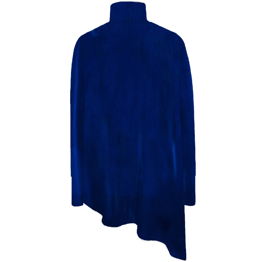 Elegant Turtleneck Asymmetric Hem Top Apparel and Accessories