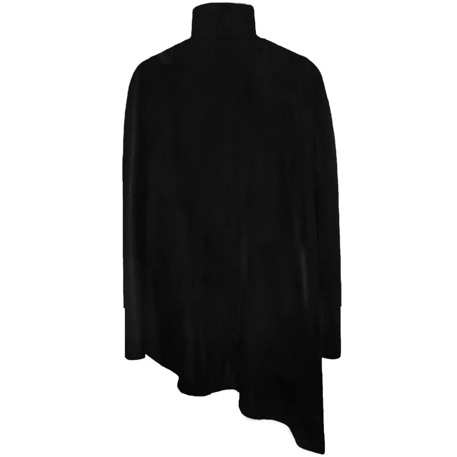 Elegant Turtleneck Asymmetric Hem Top Apparel and Accessories