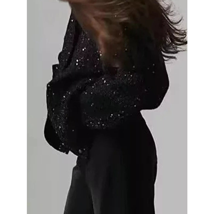 Elegant Tweed Bomber Jacket with Front Pockets Apparel and Accessories