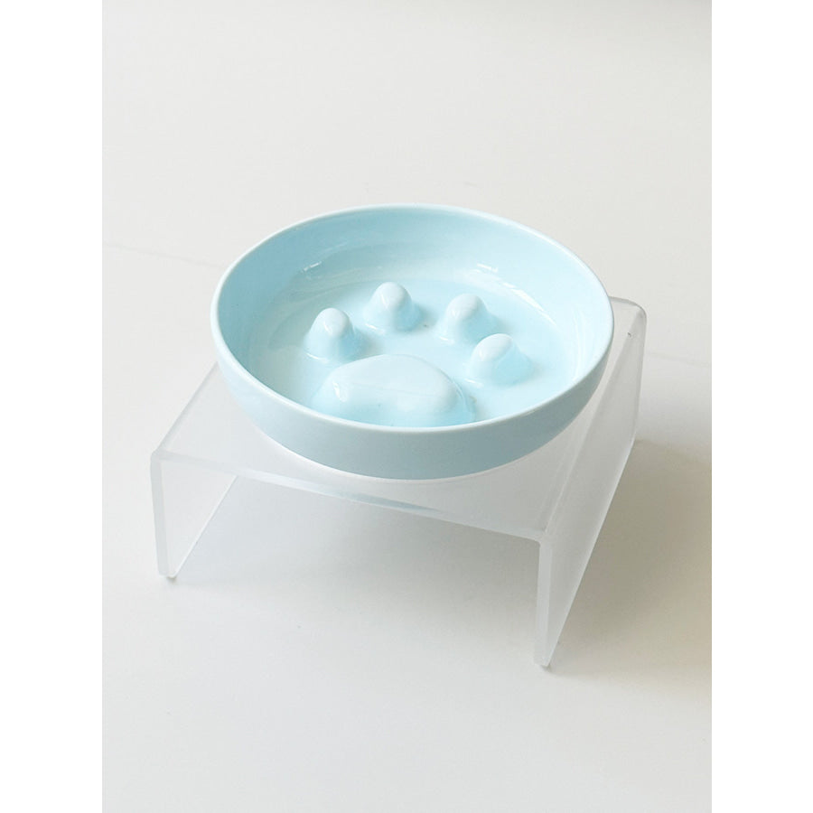 Elevated Slow Feeder Pet Bowls Blue Bowl + Frame / ONESIZE Apparel and Accessories