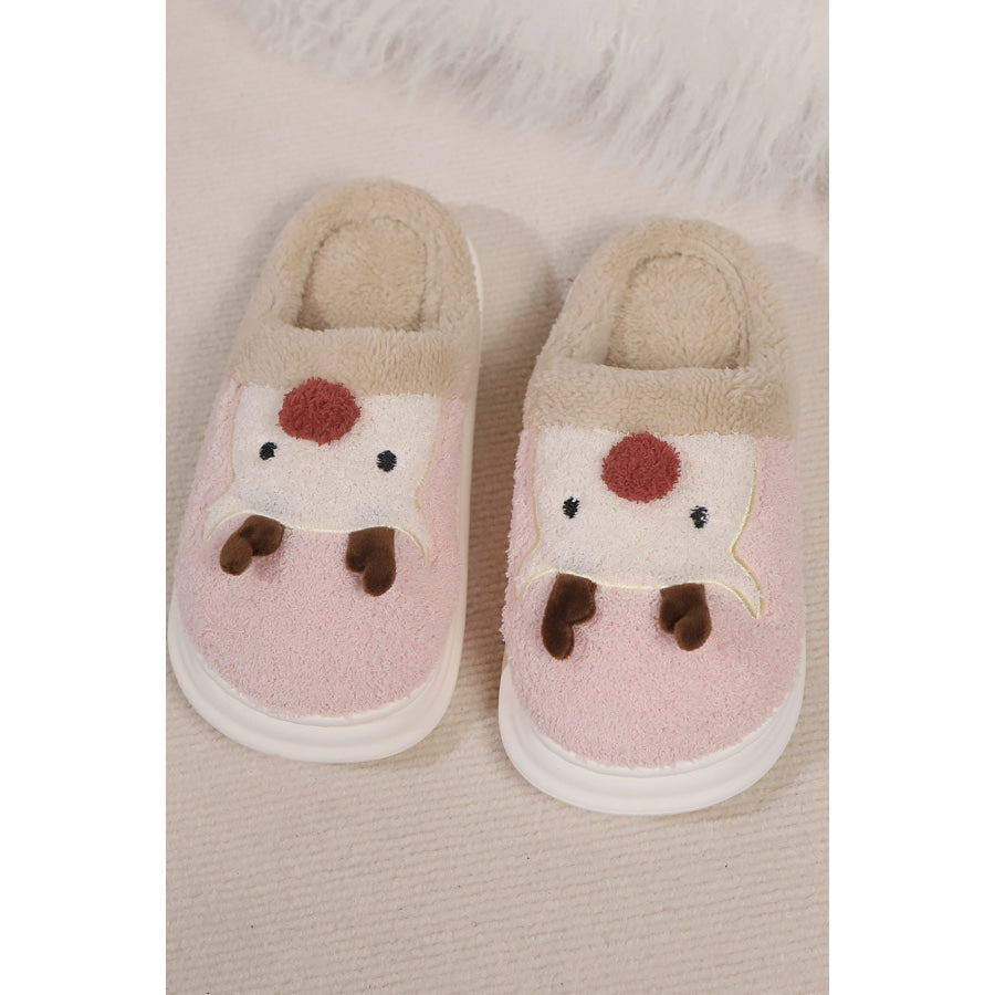 Elk Furry PVC Flat Slippers Apparel and Accessories