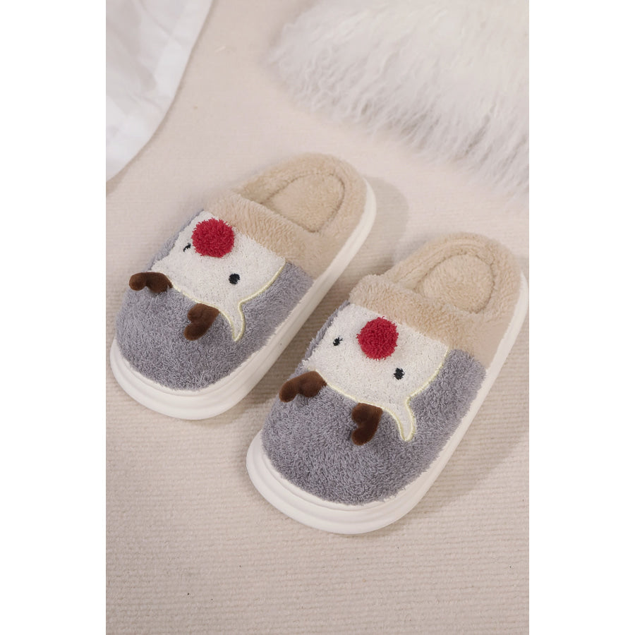Elk Furry PVC Flat Slippers Apparel and Accessories