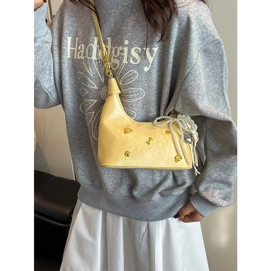 Embellished Hobo Crossbody Bag Apparel and Accessories