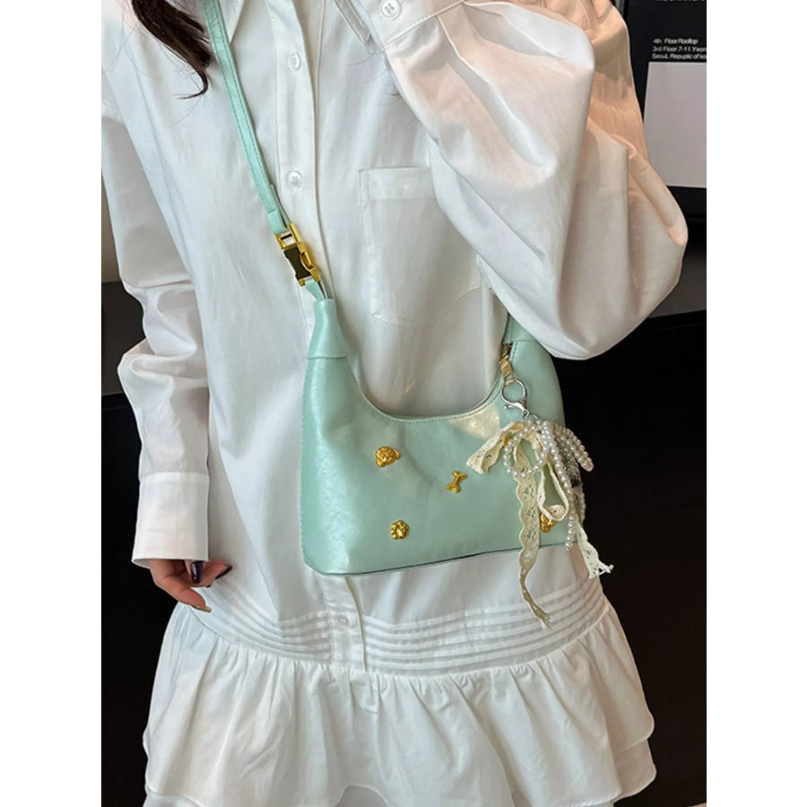 Embellished Hobo Crossbody Bag Apparel and Accessories