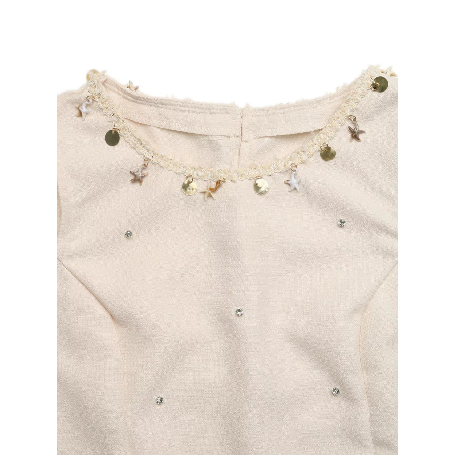 Embellished Sleeveless Top & Shorts Set Apparel and Accessories
