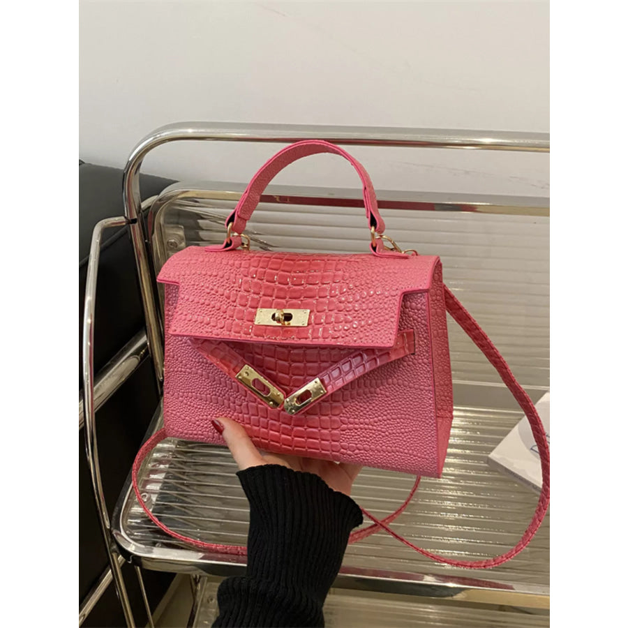Embossed Flap Crossbody Bag Apparel and Accessories