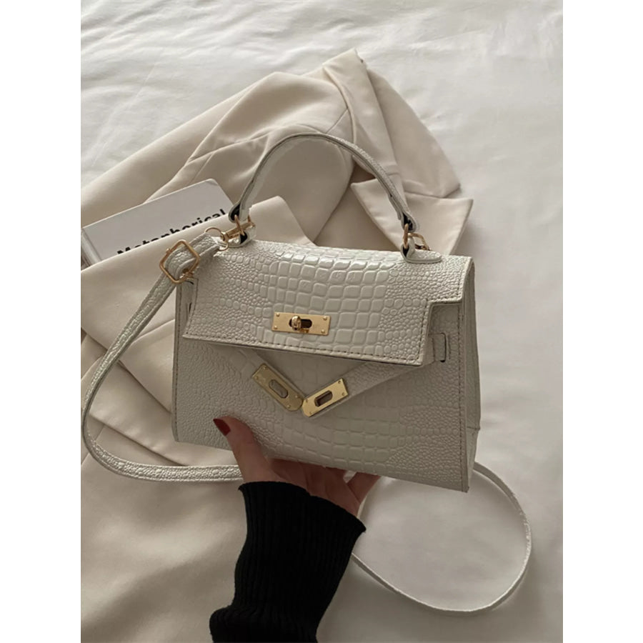 Embossed Flap Crossbody Bag Apparel and Accessories