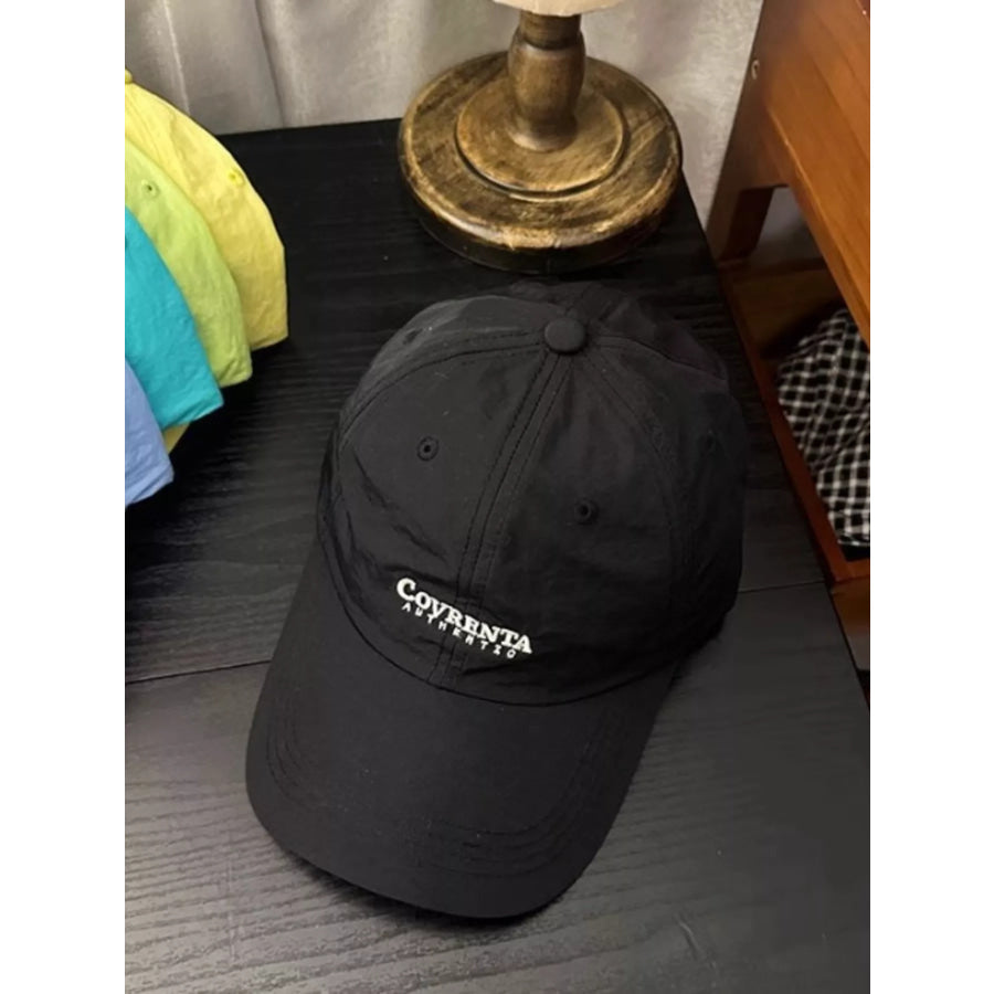 Embroidered Adjustable Baseball Cap Black / One Size Apparel and Accessories