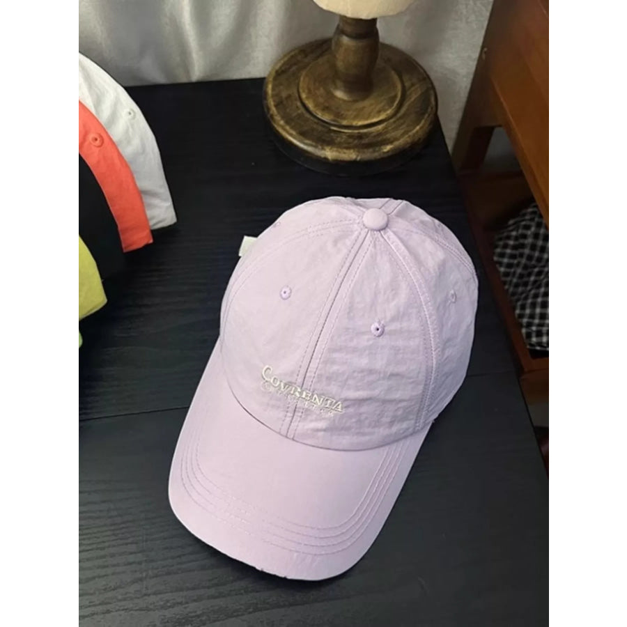 Embroidered Adjustable Baseball Cap Lilac / One Size Apparel and Accessories